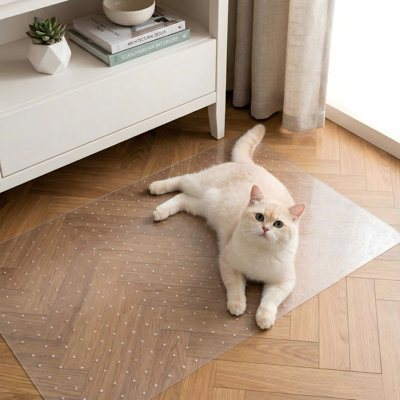Carpet Protector for Pets, Anti-Scratch Under Door Guard, Easy-Cut Plastic, 3.6FT
