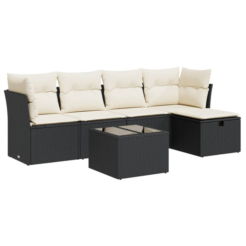 Ensemble de canapé de jardin Vidaxl - noir