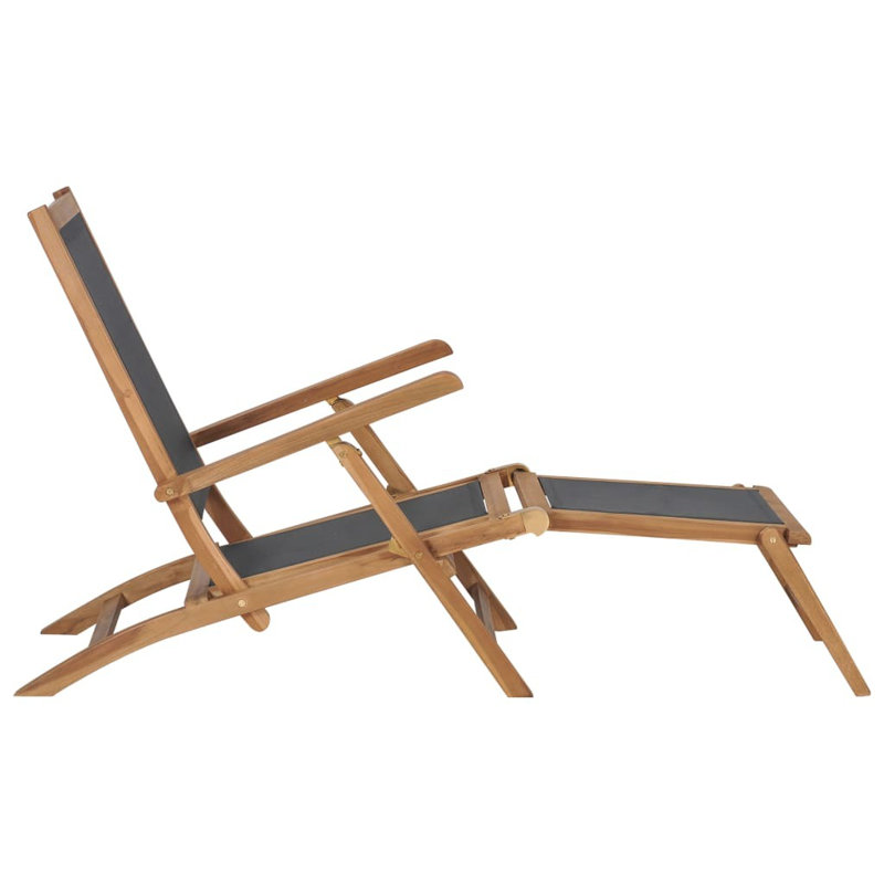Maldonado 152cm Long Reclining Teak Single Chaise
