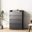 Armoire de salon - noir avec 4 tiroirs pour le rangement, 26,19 x 16,09 x 38,57 po