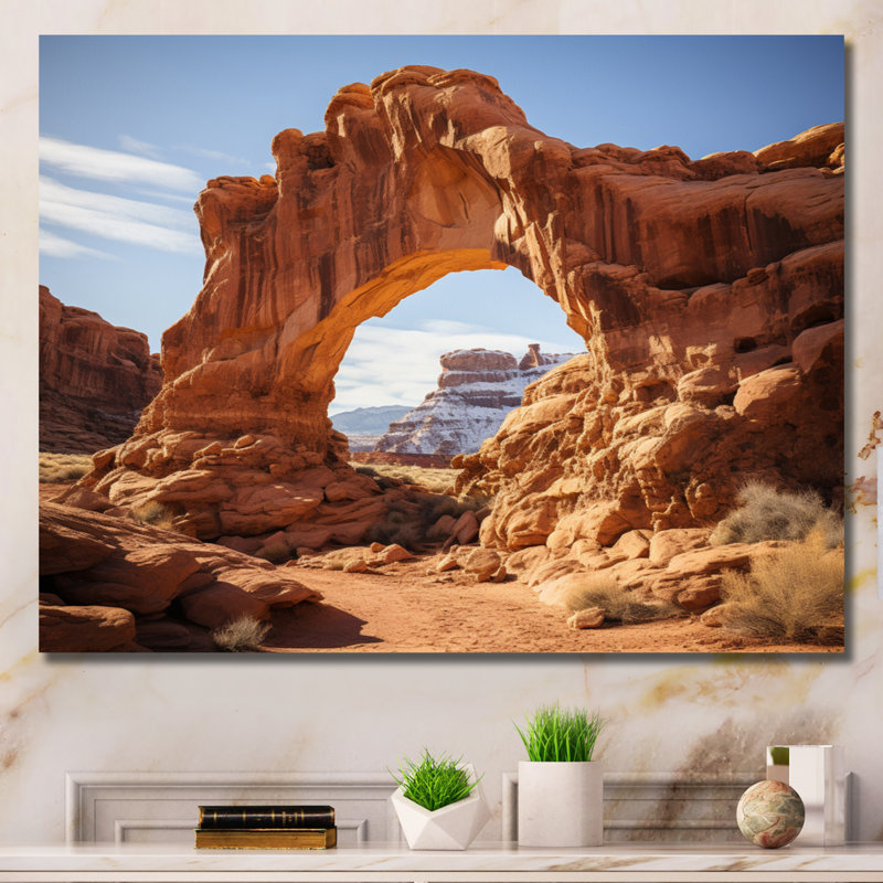 Desert Archways I - Desert Wall Art, Wrapped Canvas, 34" H x 44" W x 1.5" D