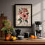 Pink Blooms on Stem Botanical - Framed Print-1788340642-1788340645