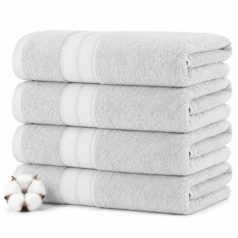 Modern Threads 4-Pack SpunLoft™ Bath Sheet Set, Gray