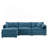 103" Chenille L-Shaped Cloud Sectional Sofa, Deep Wide Seat 4-Seater Couch with Movable Ottoman-480796618-501914874