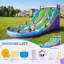 Structure gonflable ECLIFE de 6,4 m x 2,9 m avec toboggan aquatique, chÃ¢teau gonflable et bassin de jeux, mur d'escalade et souffleur de 650 W pour s'amuser dans la cour