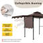 11 pi. L 5 pi. D Pavillon de jardin à toit souple avec auvent latéral pliable-96225502