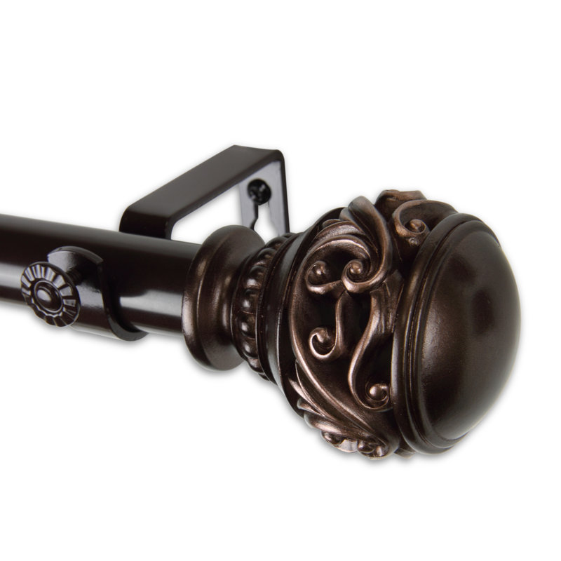 Tringle à rideaux simple Tackett, 66 po à 120 po, Bronze