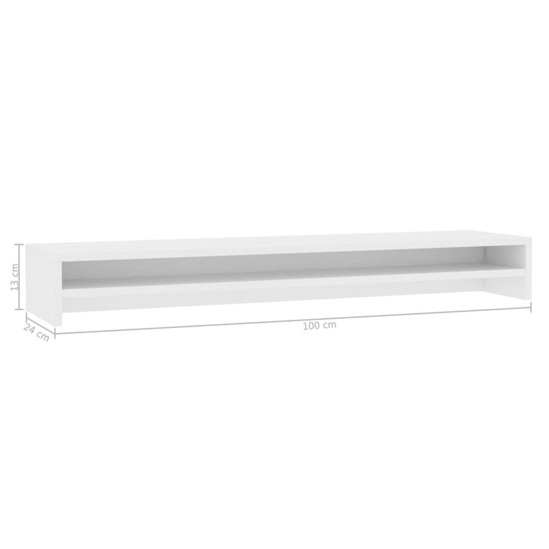 Dorle Wood Monitor Stand, White