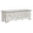 Geometric Carved Solid Wood Storage Ottoman-331449314
