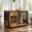 Grande niche pour chien avec rangement intégré, cage d'intérieur pour animaux de compagnie