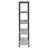 Grey Driftwood 4-shelf Bookcase