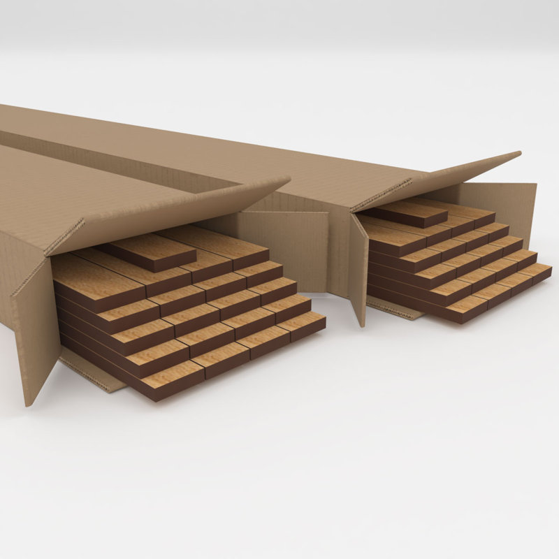 Adjustable Wood Slat Wall Panel Kit, 1"W x 47"H x 0.25"T, Maple