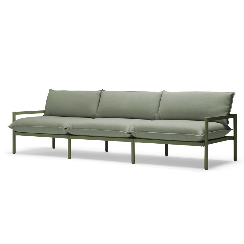 Canapé d'extérieur réversible de 105 po de largeur avec coussins Sunbrella, Olive