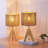 Solid Wood Tripod Table Lamp With Aurion Shade