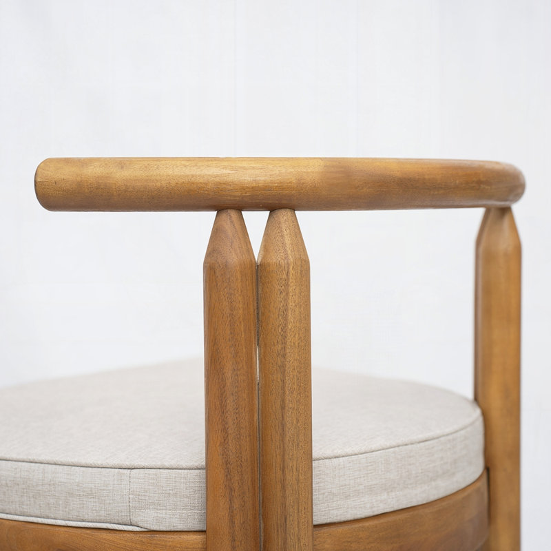 Chaise de salle à manger en bois sans accoudoirs, ensemble de 2