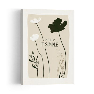 Simplicity Blossoms Elegant Minimalist Modern Flower Nature Wall Art Print