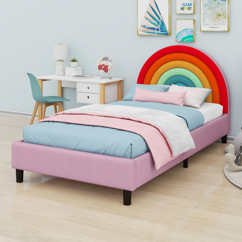 Lit plateforme tapissier Rainbow Design