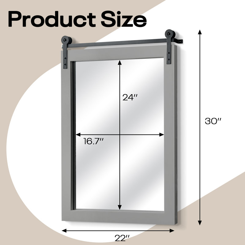 Miroir d'appoint mural, Gris