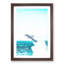 Jumping Dolphin Abstract Art - Framed Print-55767524-55767527