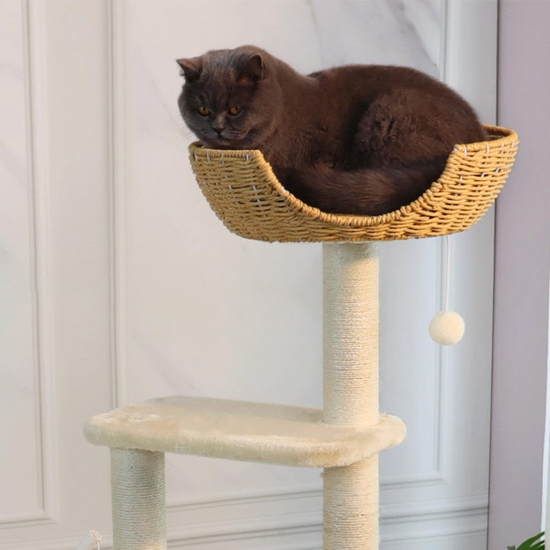 3 Tiers Cat Tree with Condons,Perch,Scratching Posts