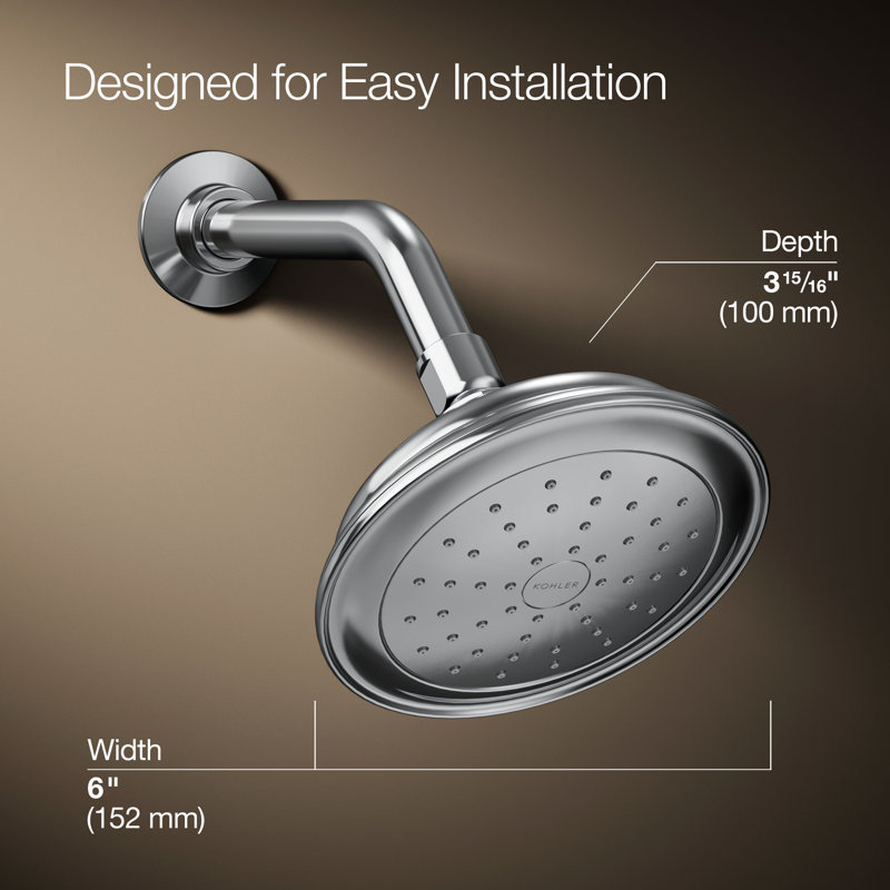 Artifacts Full/Standard Fixed Shower Head with Katalyst Air Induction Spray, Polished Chrome