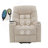 Nairi Ivory Leather Aire Power Motion Recliner with Lift, Heating & Massage Function