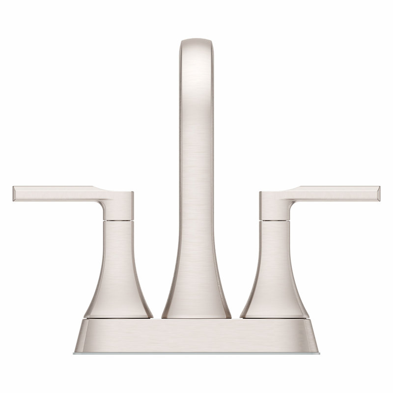 Vaneri Brushed Nickel 2-Handle Centerset Bathroom Faucet