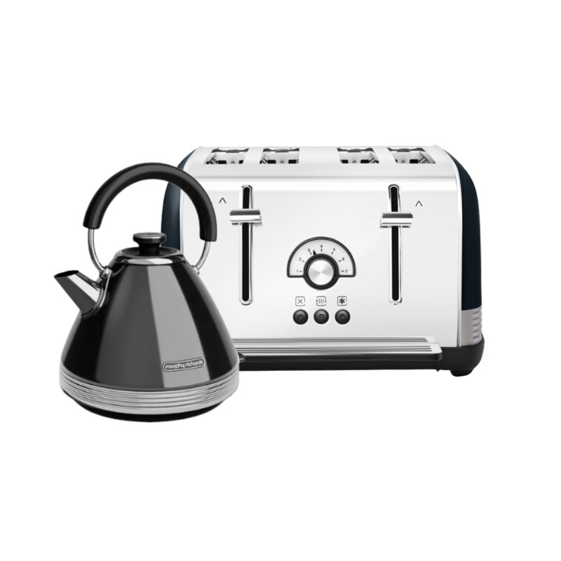 Morphy Richards Venture Retro Kettle and Toaster Onyx