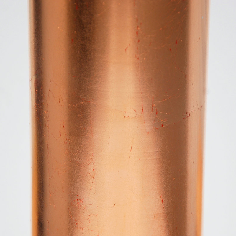 Halie Handmade Glass Table Vase, 9", Rose Gold
