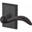 Arch Single Dummy Door Lever with Rustic Square Rose-22039857-22039856