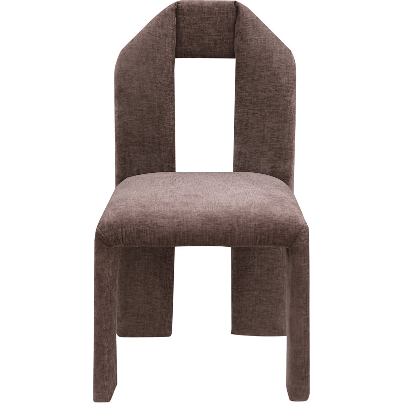Bennett Upholstered Dining Chair, Brown Chenille Fabric