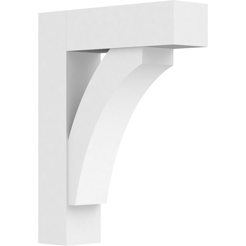 Support standard en PVC de qualité architecturale avec extrémités en bloc Thorton, H 26 po x l 5 po x P 20 po