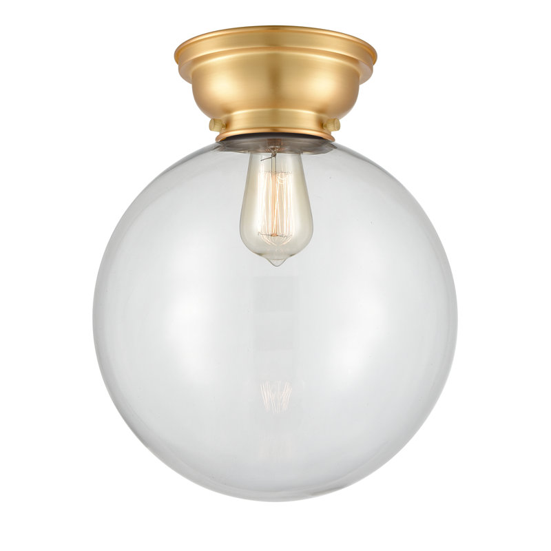 Plafonnier encastré 1 lampe 12 po Alstrom, Transparent, DEL, Or satiné