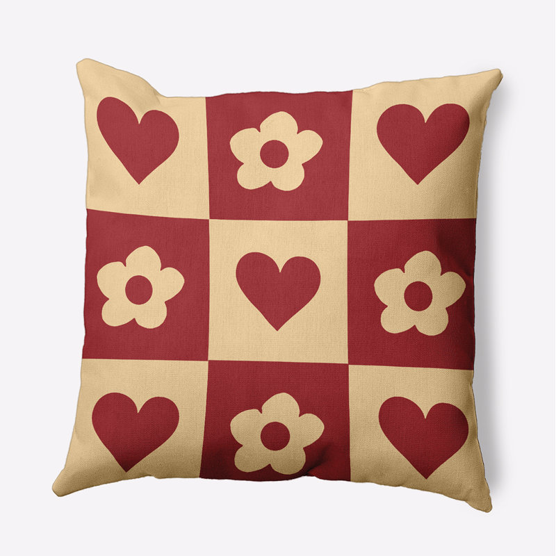 Reversible Throw Pillow, 16"H x 16"W, Square