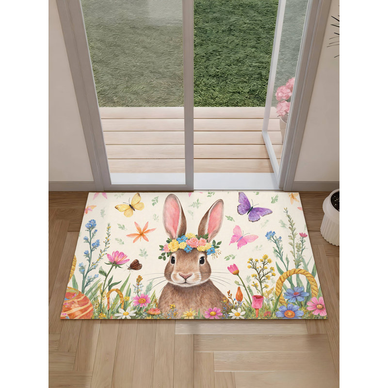 Tapis de salle de bain à motif de couronne lunatique et antidérapant 24 x 36