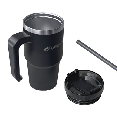 Outdoors Professional 20oz. Double Wall Insulated Travel Tumbler with Straw