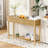 47” Console Table With 2 Drawers, Narrow Sofa Table With Open Storage Shelf For Entrance, Hallway, Living Room-1781739063