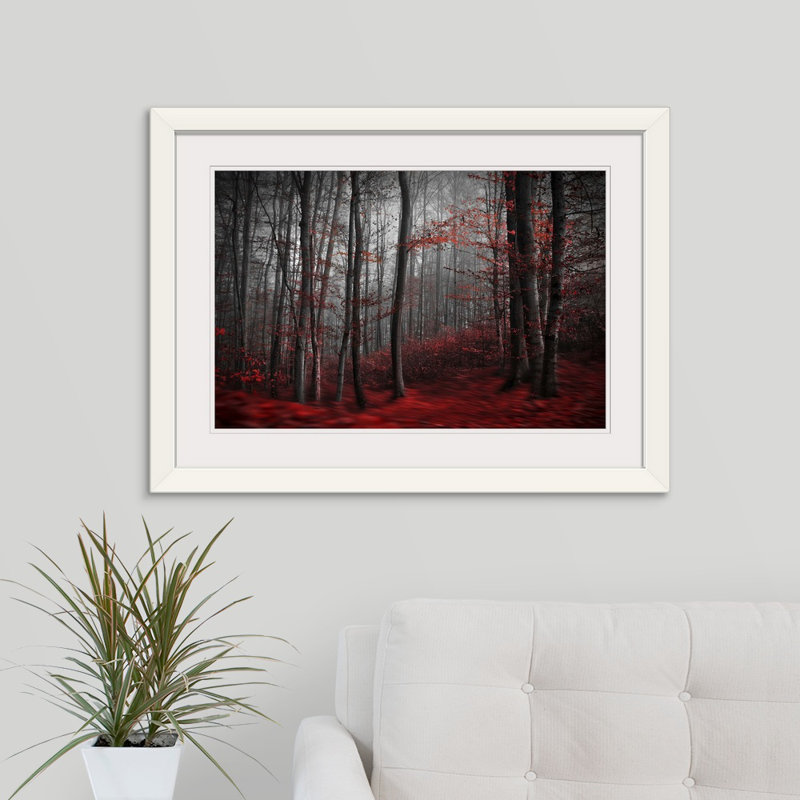 Impression « Bloody River », Cadre blanc, H 24 po x l 32 po x P 1 po