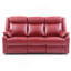 Élégant canapé inclinable contemporain rouge