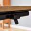 Table élévatrice multifonctionnelle avec 0,8 pouce d'épaisseur, pieds en métal noir, bois texturé, convient pour le bureau, le bureau et la toilette, bureau moderne à hauteur réglable, café, salle à manger, pieds