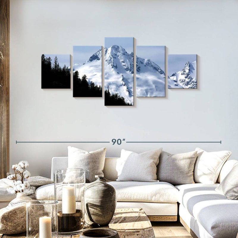 Snowy Whistler Mountain, 30" H x 68" W