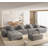 Modern Oversized Modular Sectional Sofa,Sparkling Chenille Fabric Soft Cushion Sofa with 8 Pillows,8 PCS DIY Combination Tufted Sofa,No Assembly Required,GREY
