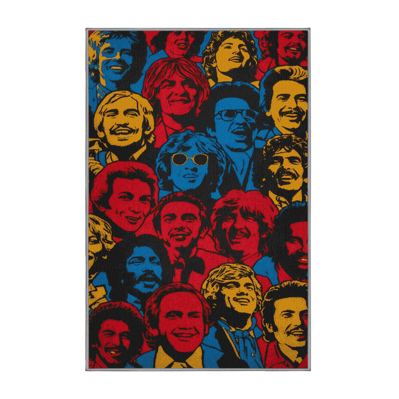  Tapis lavable Pop Art, Rectangle 6 pi x 9 pi