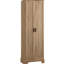 Armoire de rangement marron à deux portes avec tablette réglable, plateau, système anti-basculement, idéale pour la maison et la salle de bain, décoration de bureau, capacité de 9 kg par tablette