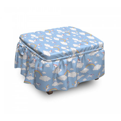 Box Cushion Ottoman Slipcover