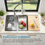 Évier de cuisine encastré en acier inoxydable avec station de travail encastrable avec accessoires-131430233-131430234