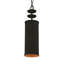 Mini-luminaire suspendu 1 lumière noir