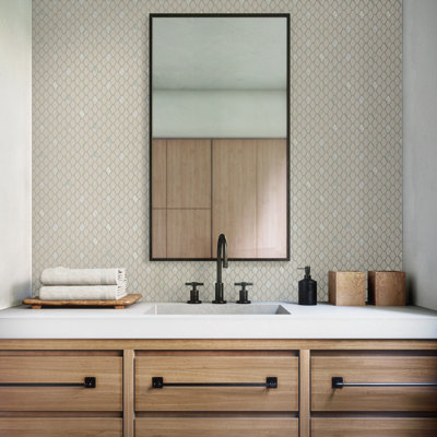 Mosaïque murale en verre hexagonale allongée 1,5 po Starcastle (ensemble de 15)