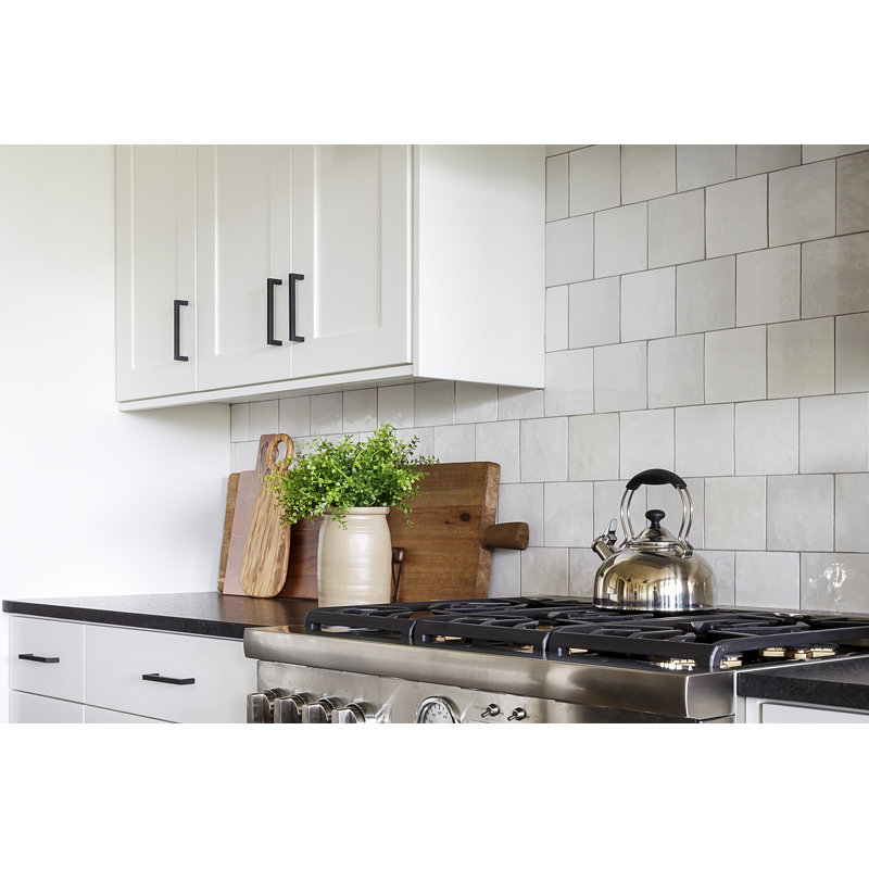 Cloe 5" x 5" Ceramic Tile, Black