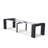 10-piece Xtenczar Dining Table Set a Rectangular Kitchen Table with a coffee Table and wooden Benches 7 Dark Grey Polyester Fabric Dinner Chair, Wire Brushed Black-124598931-124598935-124635619